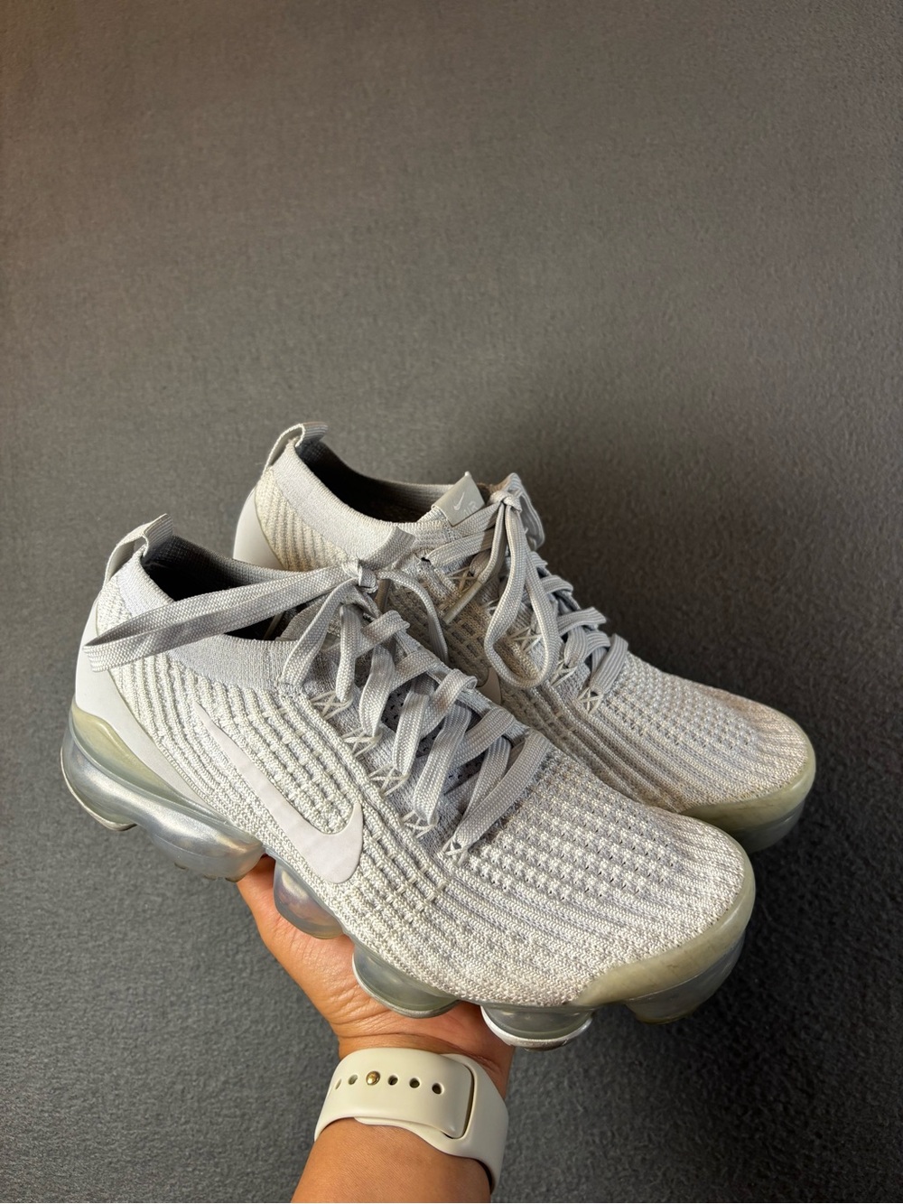 Nike Air VaporMax Flyknit 3 Pure Platinum Women’s Size 7
